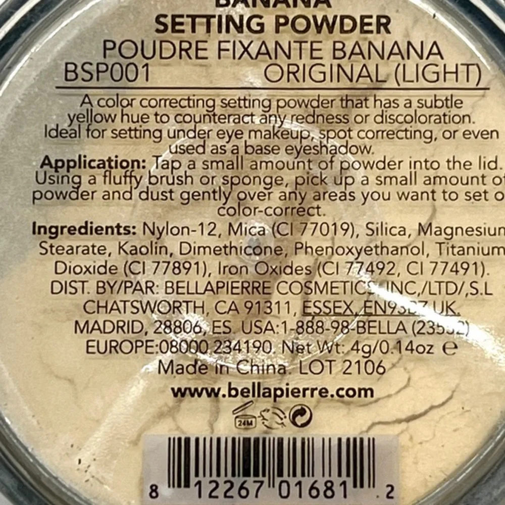 Bellapierre Cosmetics Banana Setting Powder